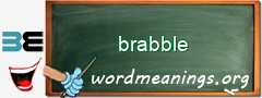 WordMeaning blackboard for brabble